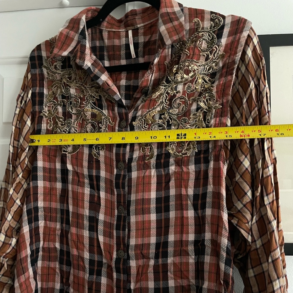 Free People embroidered button down - Picture 3 of 8